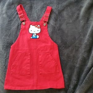 Hello kitty skirt overalls